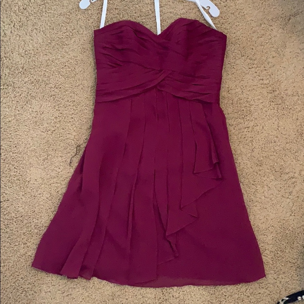 Sangria colored shirt dress